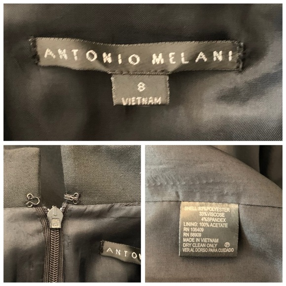 Antonio Melani Black Lightweight Suit Jacket and Sheath Dress Set. - Picture 14 of 15